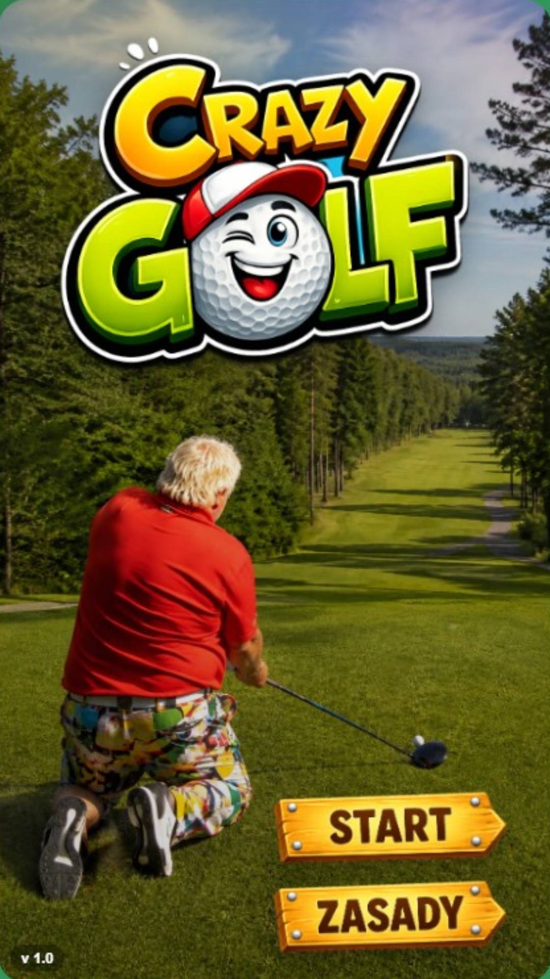 Ekran startowy Crazy Golf